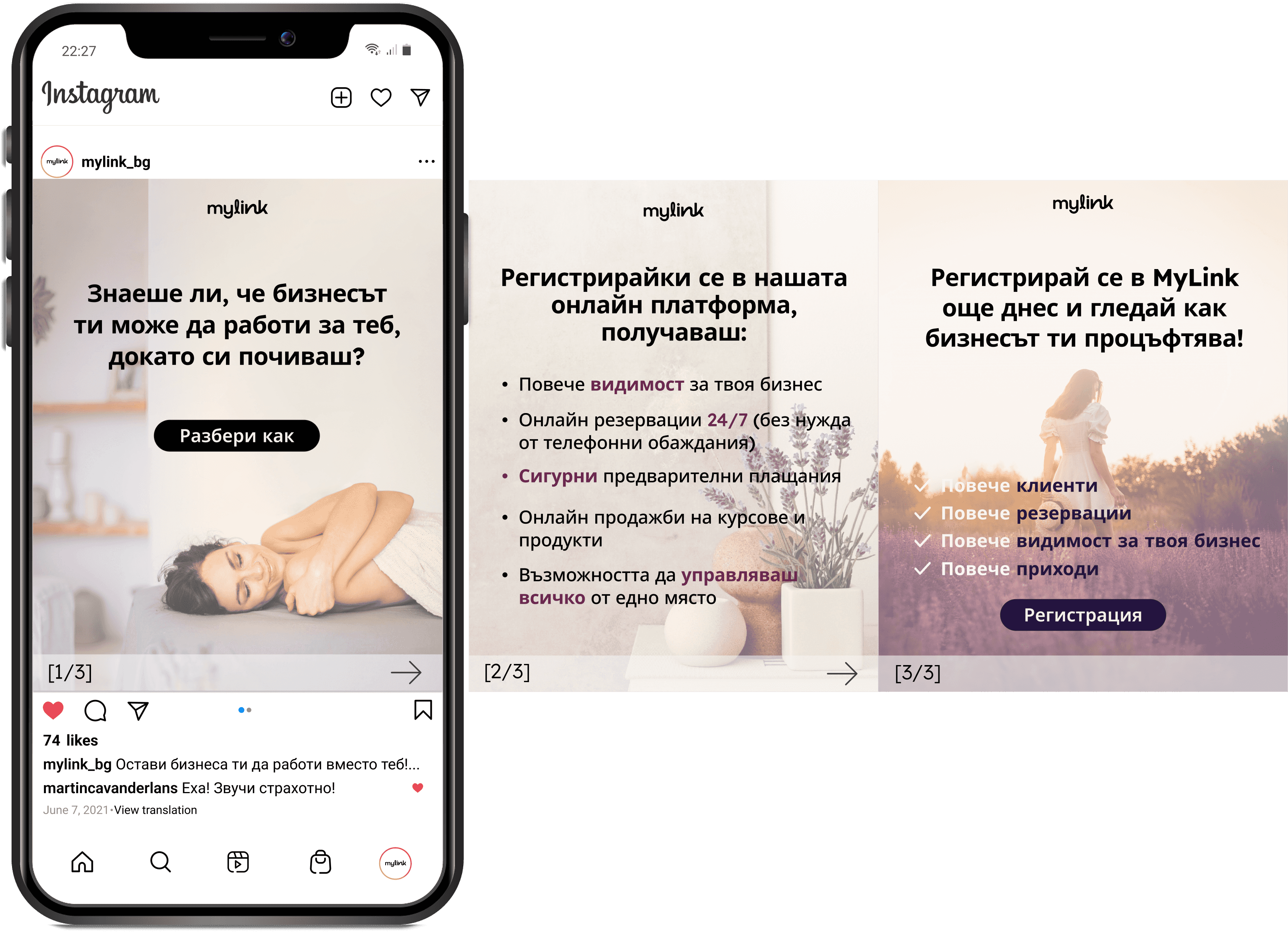 Instagram Posts for Online Booking Platform