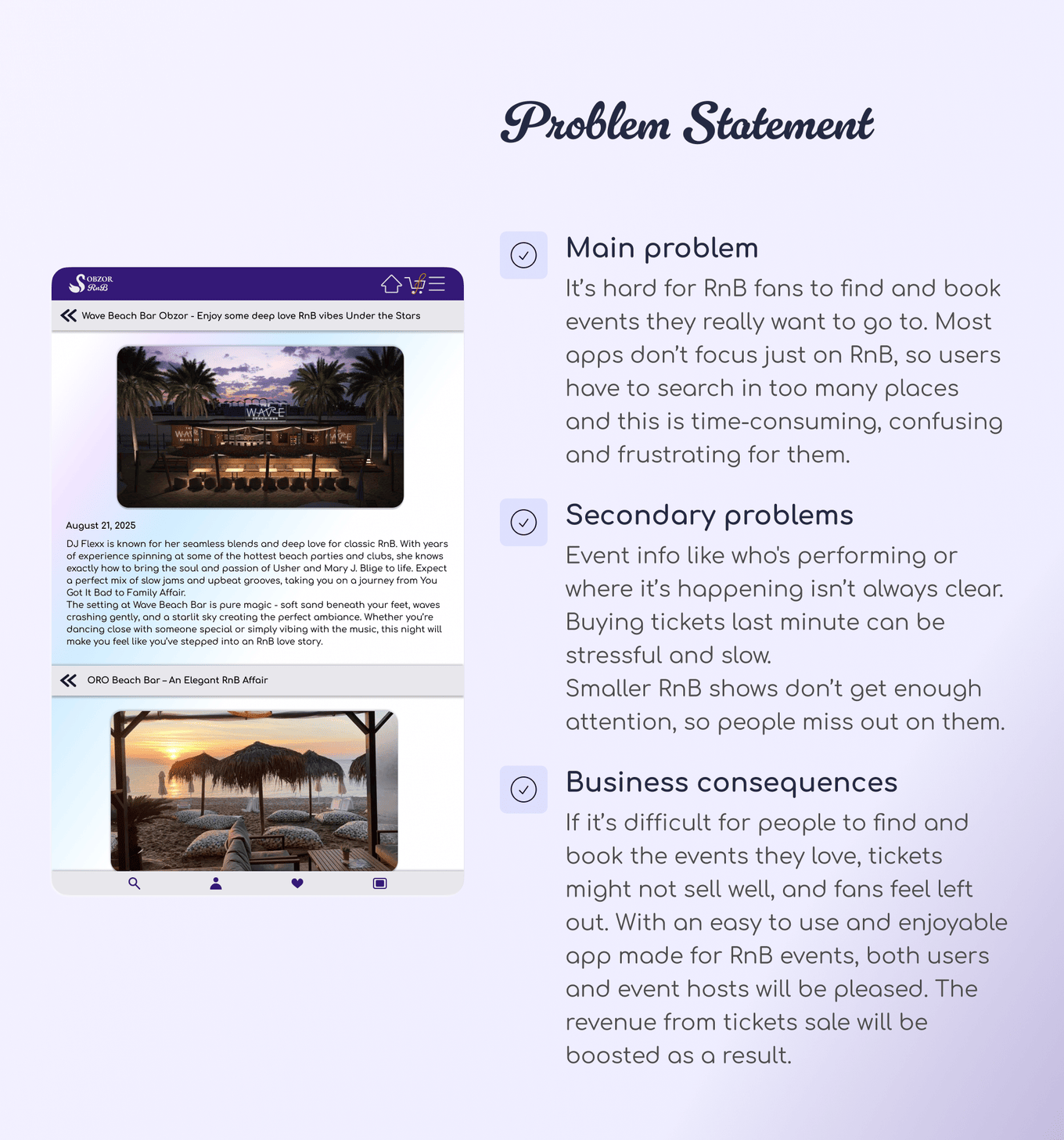 Showcase events project