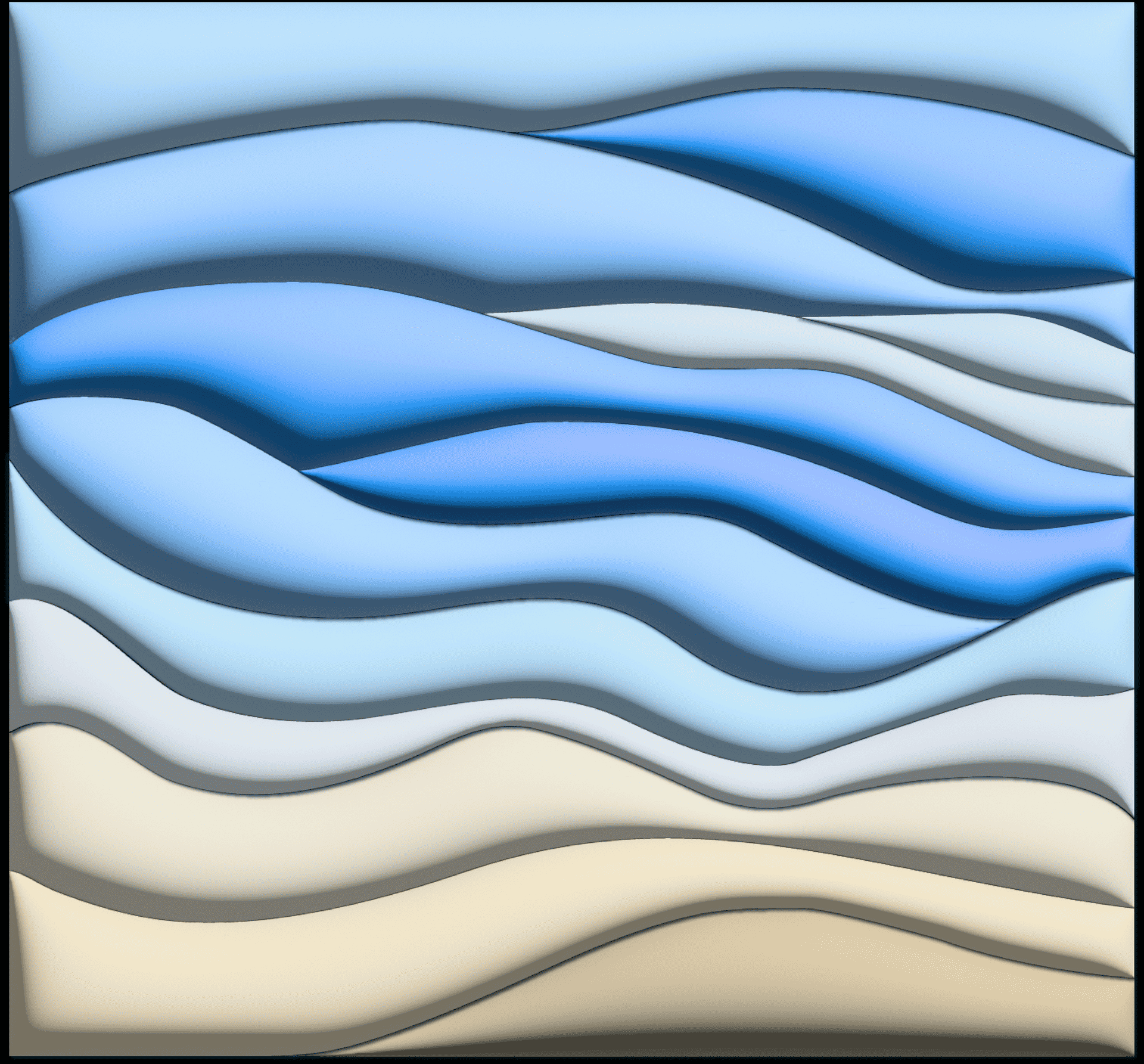 Abstract Composition of The Sea