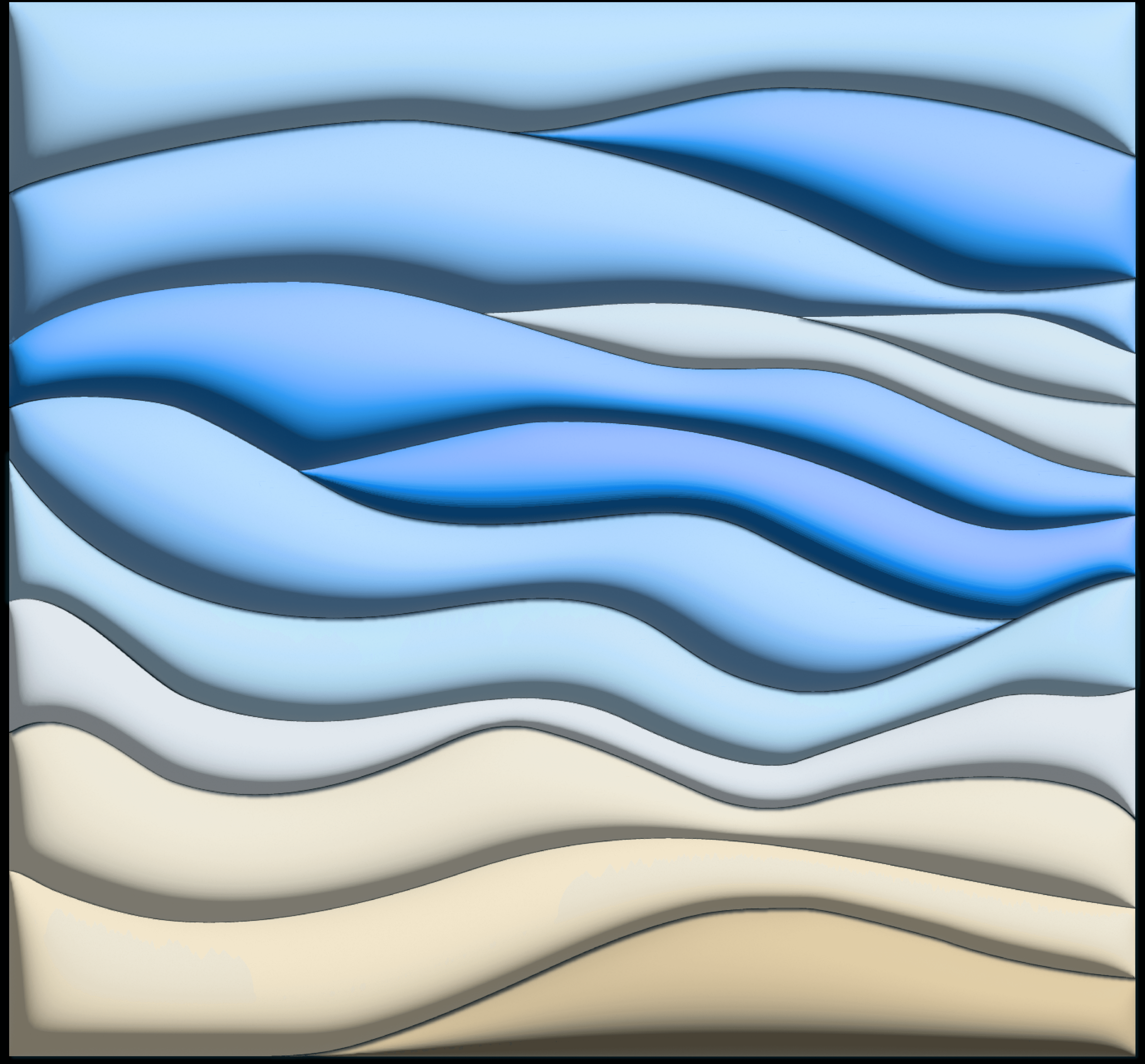 Abstract Composition of The Sea